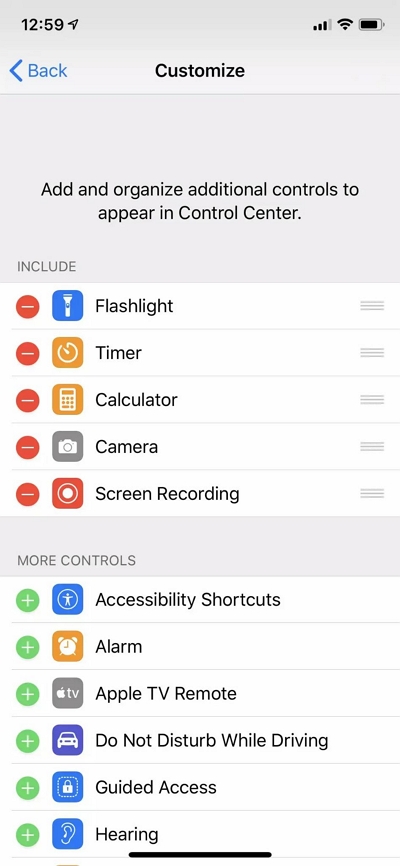 iPhone 内蔵スクリーン レコーダーを使用する場合の手順 1 | YouTube ライブ ストリームを録画する