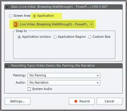 Adobe Screen Recorder step 2 | adobe screen recorder for pc