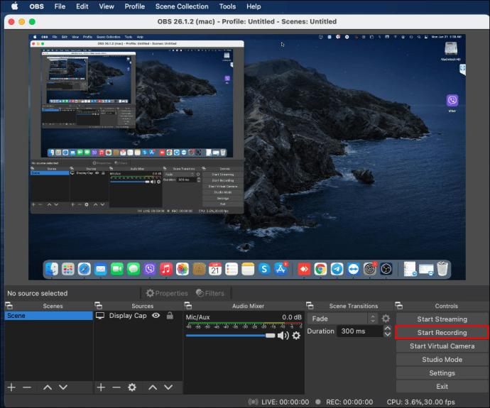 OBS Studio step 4 | how to screen record using obs on mac