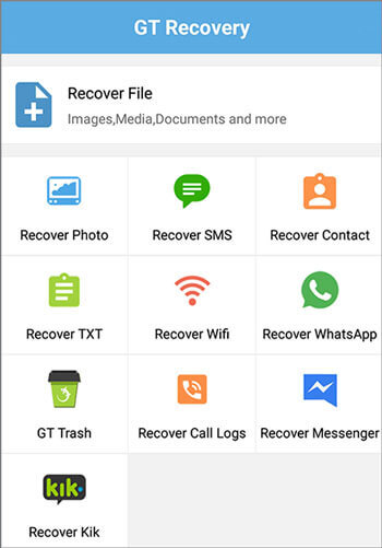 Use GT Recovery | recover deleted pdf files in android