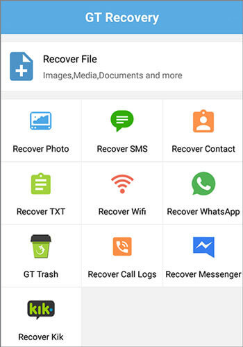 Use GT Recovery | recover deleted pdf from android