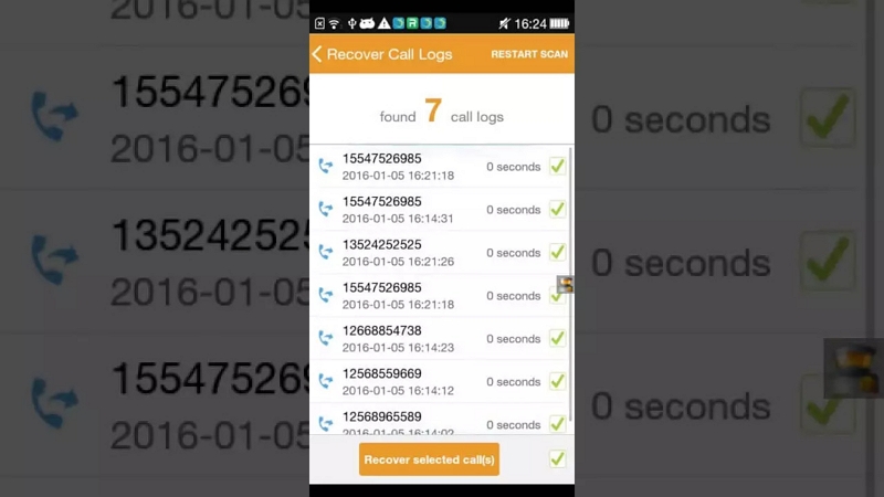 Using Undeleter App | recover deleted call history on android