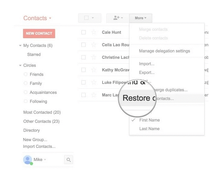 from Google Drive step 2 | recover deleted contacts samsung