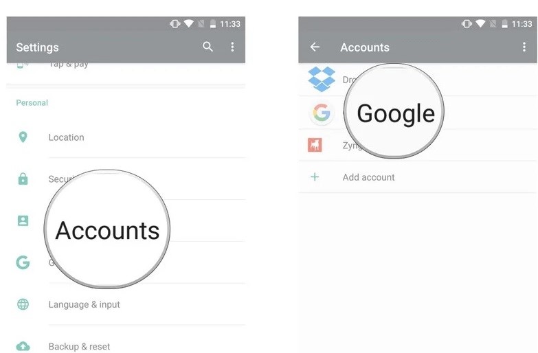 von Google Drive Schritt 3 | Samsung gelöschte Kontakte wiederherstellen