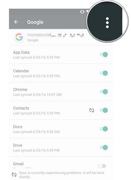 von Google Drive Schritt 2 | gelöschte telefonnummern android wiederherstellen