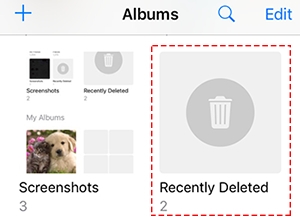 Verwendung der Foto-App Schritt 3 | gelöschte fotos vom iphone wiederherstellen