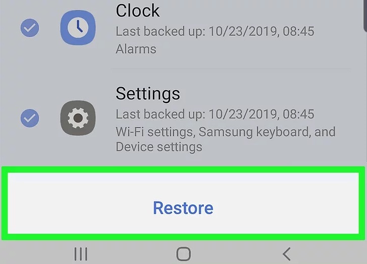 from Restore and Backup step 6 | recover deleted samsung notes