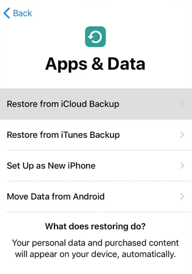 iCloud ステップ 2 経由 | コンピュータなしでiPhoneで削除された連絡先を取得する