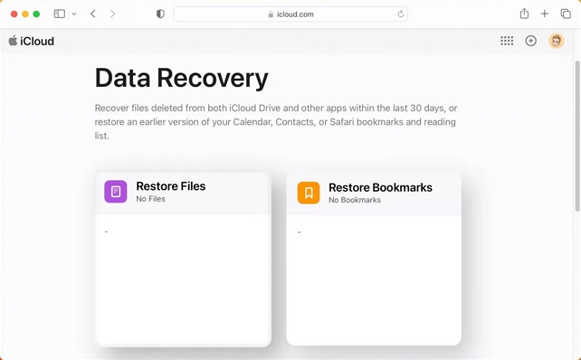 Using iCloud Backup step 3 | recover trash mac