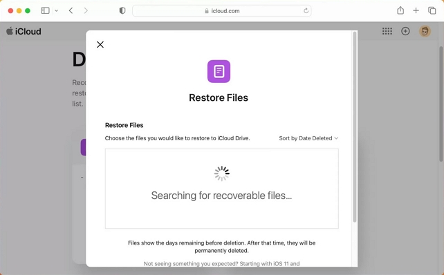 Using iCloud Backup step 4 | recover trash mac