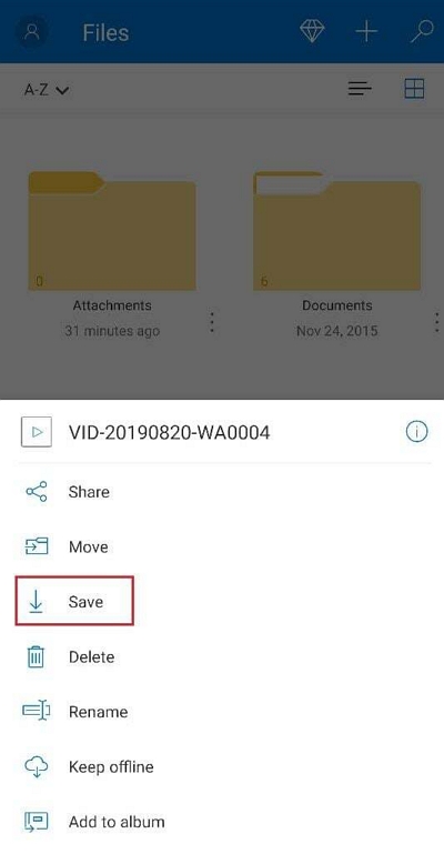 Using OneDrive | recover deleted videos android