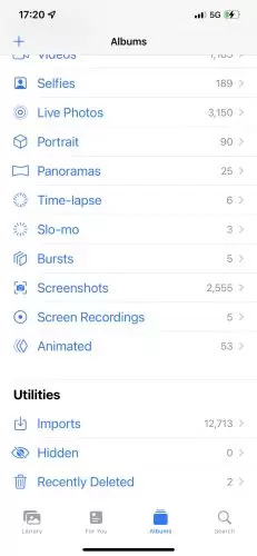 via Photos App step 1 | recover deleted videos from iphone without backup