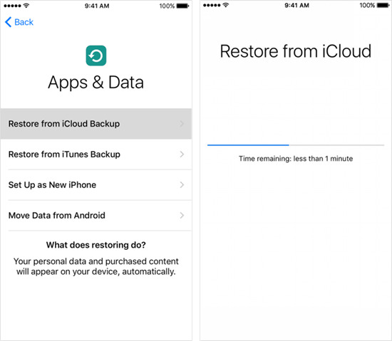 via iCloud | how to recover deleted videos from iphone