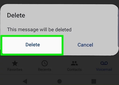 Via Undo Option step 5 | recover deleted voicemail android