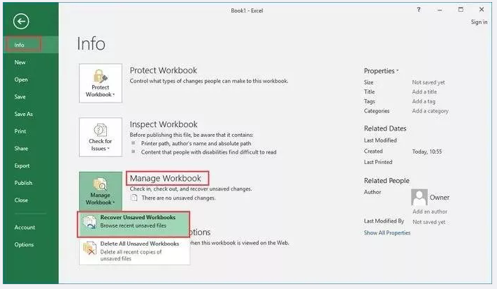 Using Excel Recent Workbooks | recover deleted excel file