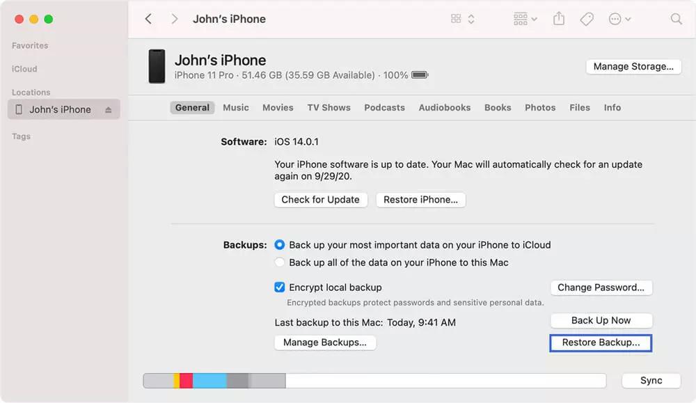 iTunes バックアップ経由 | 工場出荷時設定へのリセット後にiPhoneからデータを回復する