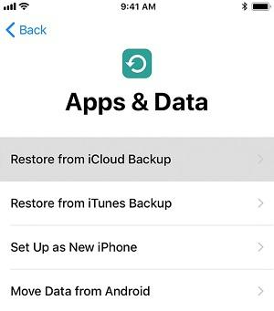 official step 2 | recover iphone backup from icloud