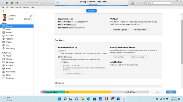 restore backup via iTunes | recover deleted app iphone