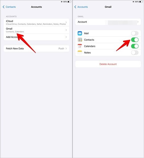 Using email step 2 | recover deleted contacts iphone