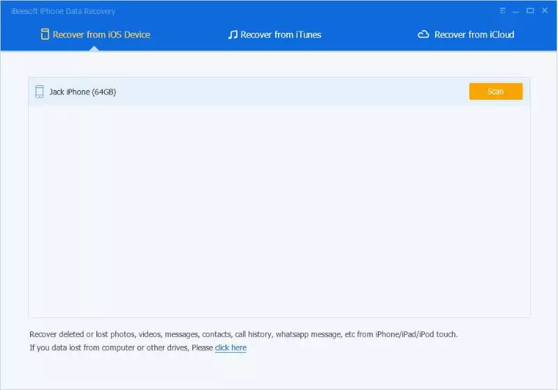 step 1 | ibeesoft iphone data recovery