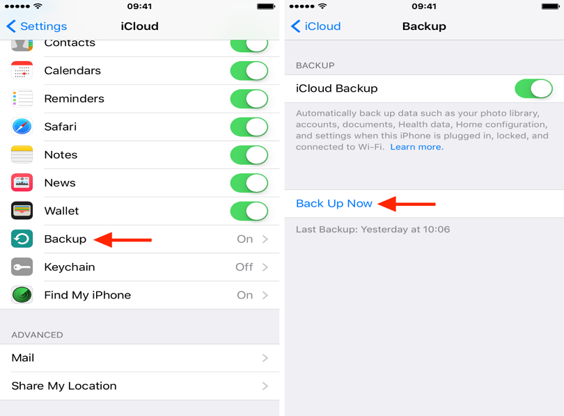 using icloud backup step 1 | recover deleted Snapchat memories iPhone