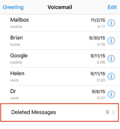 Recover Voicemails directly step 3 | recover deleted voicemail iphone
