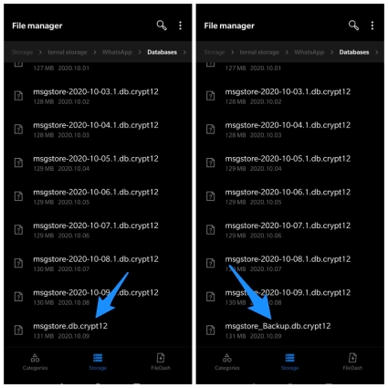 from Local Backup step 3 | how to recover deleted whatsapp call history on android