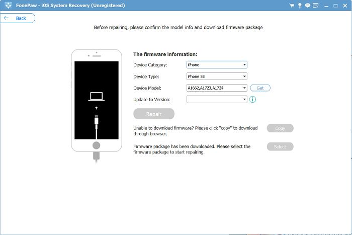 標準モードをクリック | iTunesなしでiPhoneをリカバリモードから復帰させる方法