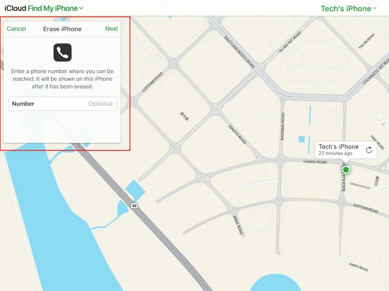 iCloud で iPhone を探す ステップ 6 | iPhoneでパスコードを回復する方法