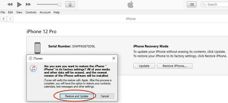 using recovery mode step 4 | how to recover passcode on iphone