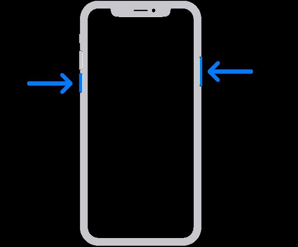 iPhone X を再起動 | Googleデュオ画面共有がiPhoneに表示されない.