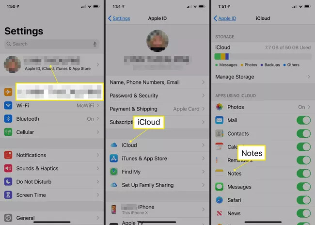 mit iCloud | So stellen Sie gelöschte Notizen auf dem iPhone wieder her