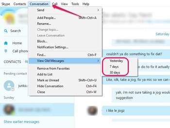 by Checking Old Messages | how to retrieve deleted skype messages on android
