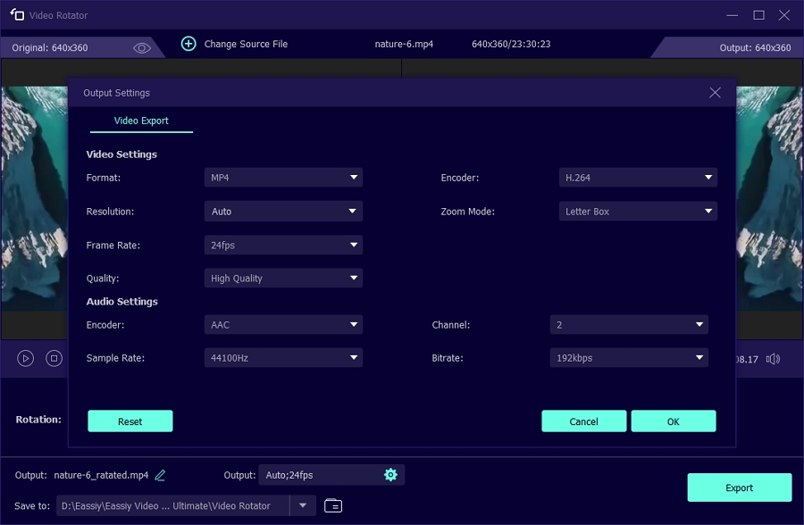 rotating settings