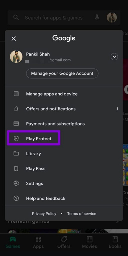 with Google Play Protect step 3 | android corrupted recovery