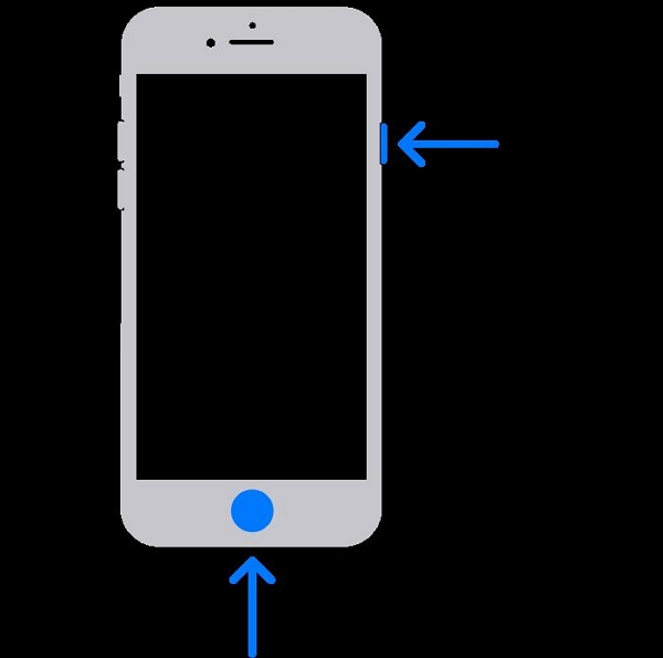 with Touch ID and Side Button | screen capture iphone