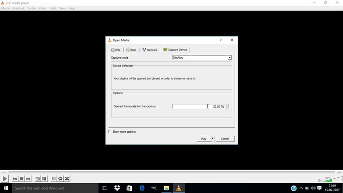 VLC Media Player Schritt 3 | Bildschirm aufzeichnen windows 10 ohne spielleiste