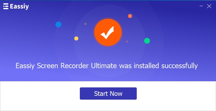 eassiy screen recorder ultimate installation successful