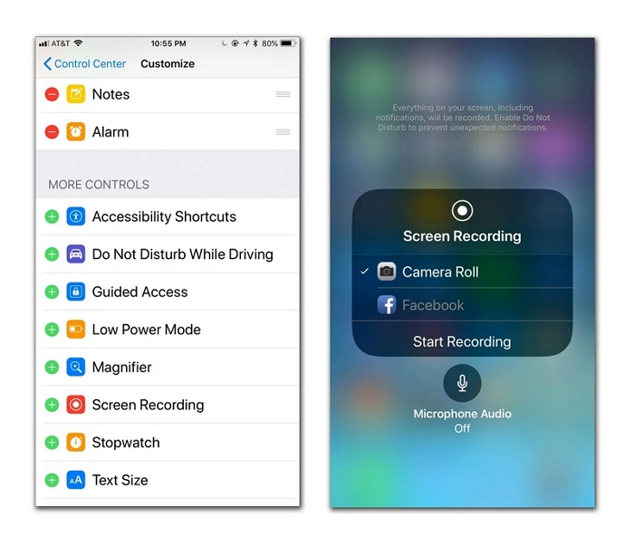 built-in screen recorder | how to screen record with sound on iphone