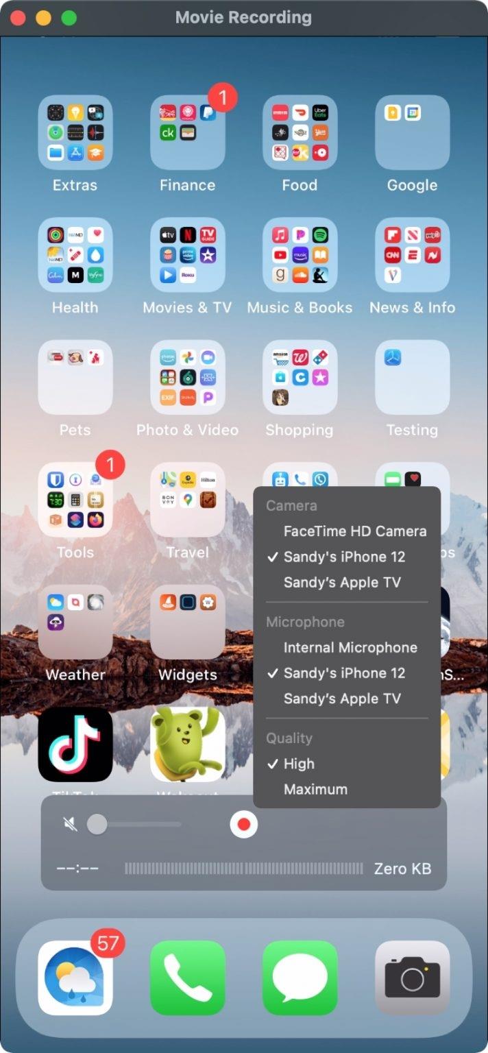 Nehmen Sie den iPhone-Bildschirm über den Mac-Bildschirm auf Schritt 1 | Bildschirmaufnahme auf dem iphone