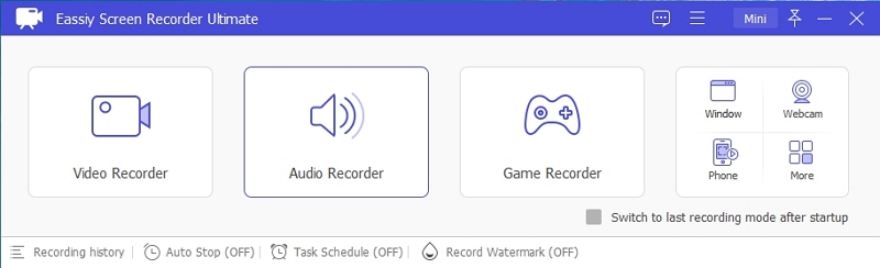 select audio recorder