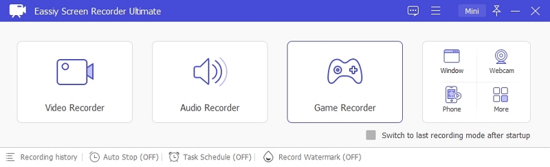 Eassiy screen recorder ultimate step 2 | how to record game screen on pc