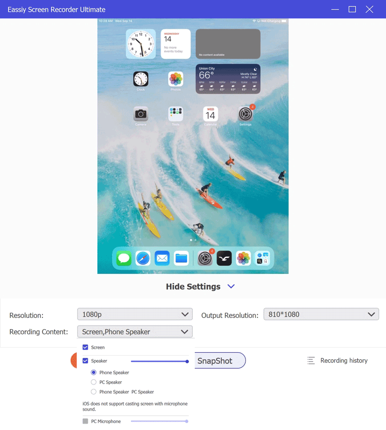 Easy Phone Recorder Schritt 4 | Google Duo-Bildschirmfreigabe wird auf dem iPhone nicht angezeigt