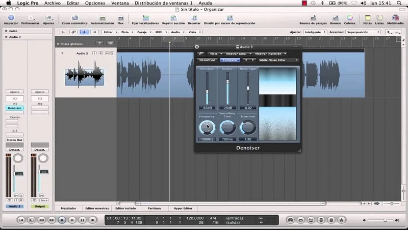 Entfernen Sie Zischen mit Logic Pro Schritt 2