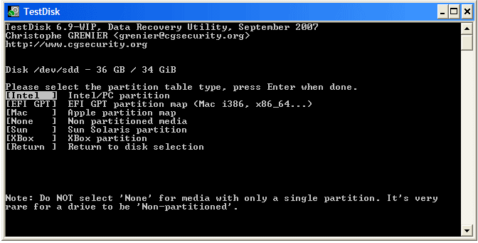 using TestDisk partition recovery step 4 | testdisk recover partition