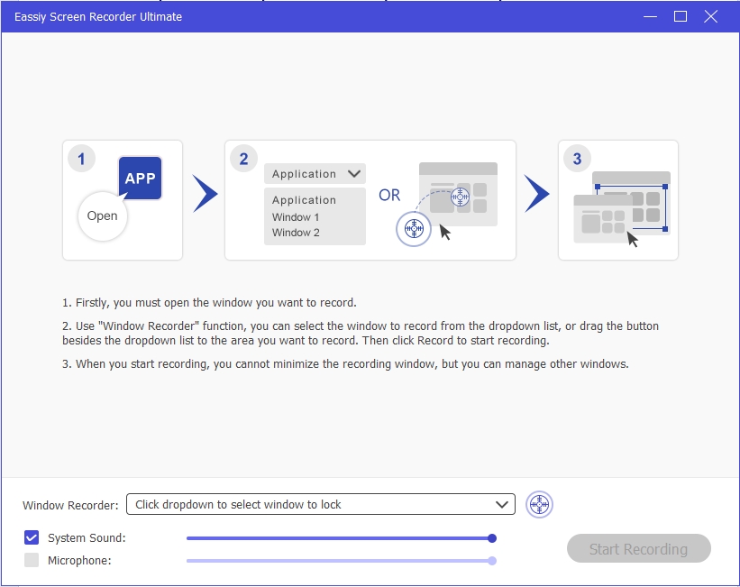 Eassiy screen recorder ultimate step 2 | youtube screen recorder