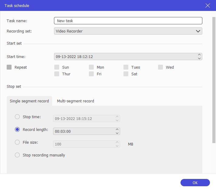 schedule recording | screen recorder for pc for youtube