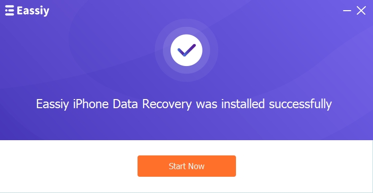 eassiy iphone data recovery installation successful