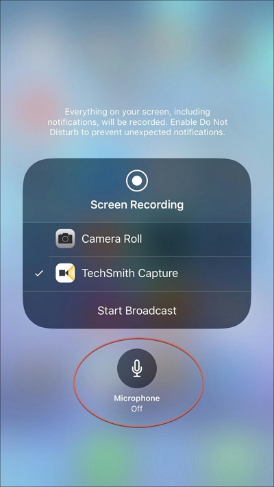 With Techsmith step 2 | how to add screen record on iphone