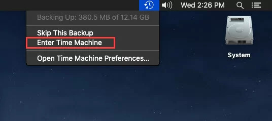 by Time Machine step 2 | photo recovery mac